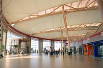 The airport Terminal 1, exit to the city